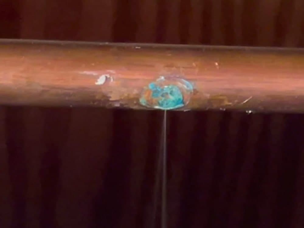 Pinhole leak in a copper supply line — how many water losses start